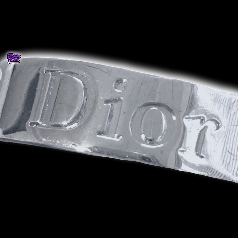 Vintage Dior John Galliano Vintage Silver Logo Cuban Link ID Runway Bracelet - Picture 16 of 16